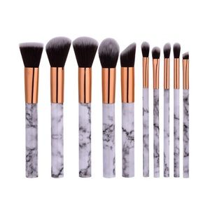 SET Marble design Make-up Brushes ~